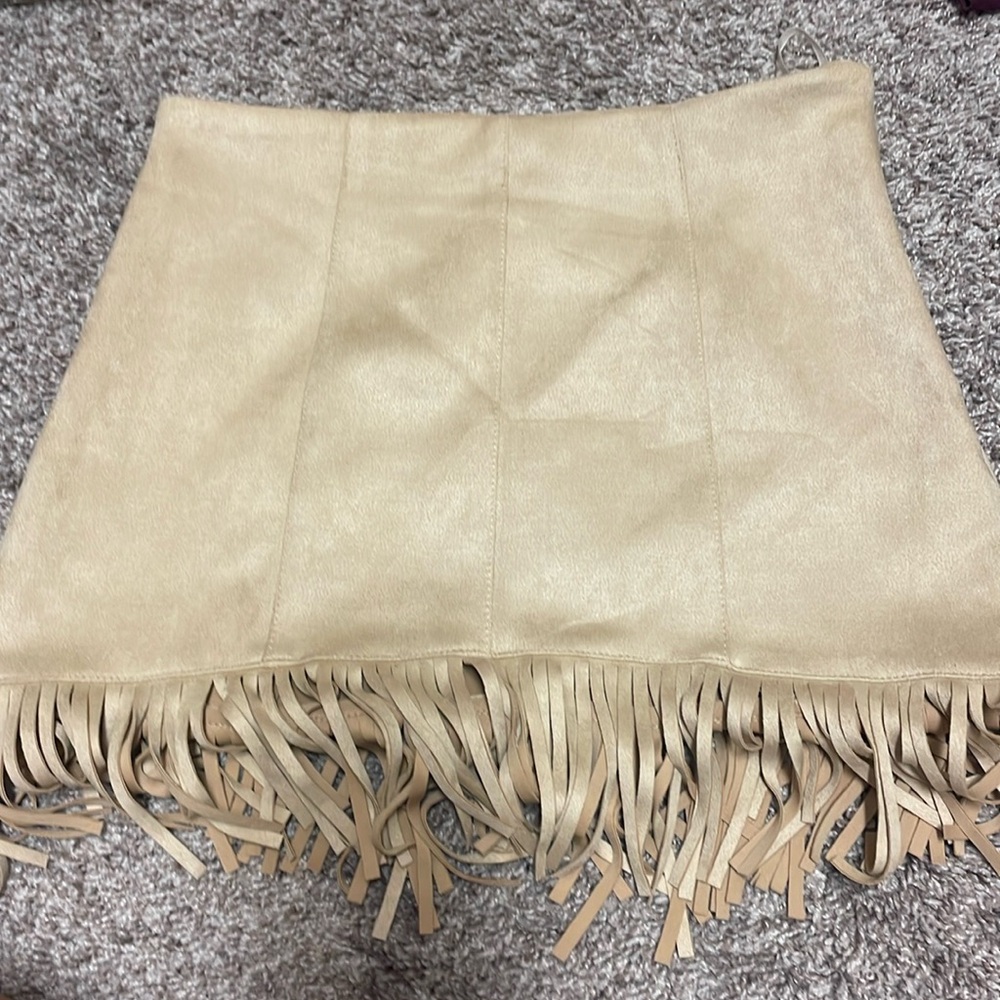mini fringe skirt